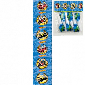 Набор из 6 язычков-гудков, дизайн Hot Wheels (Весёлый Праздник, IAZ-HW-06sim)